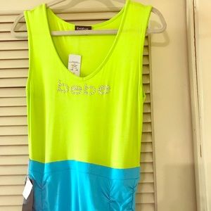 Bebe Color Block Maxi Dress NWT